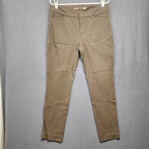 Old Navy Pants Womens 12 Petite Brown High Rise Pixie Skinny Stretch Office